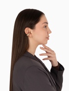 Серьга и кафф QF «Бублик», набор 3 шт. стразы, цвет золото - Фото 7