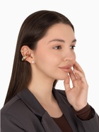 Серьга и кафф QF «Бублик», набор 3 шт. стразы, цвет золото - Фото 8