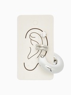 Серьга и кафф QF «Бублик», набор 3 шт. стразы, цвет серебро - Фото 5