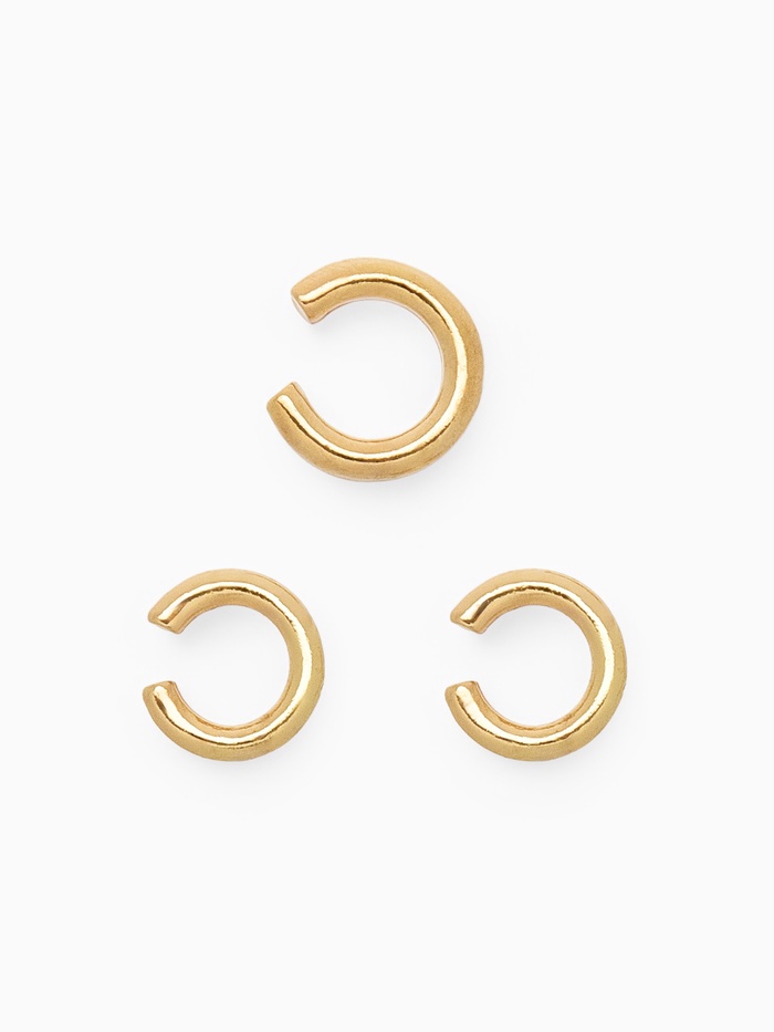Серьги каффы «Трио», набор 3 шт. цвет золото
