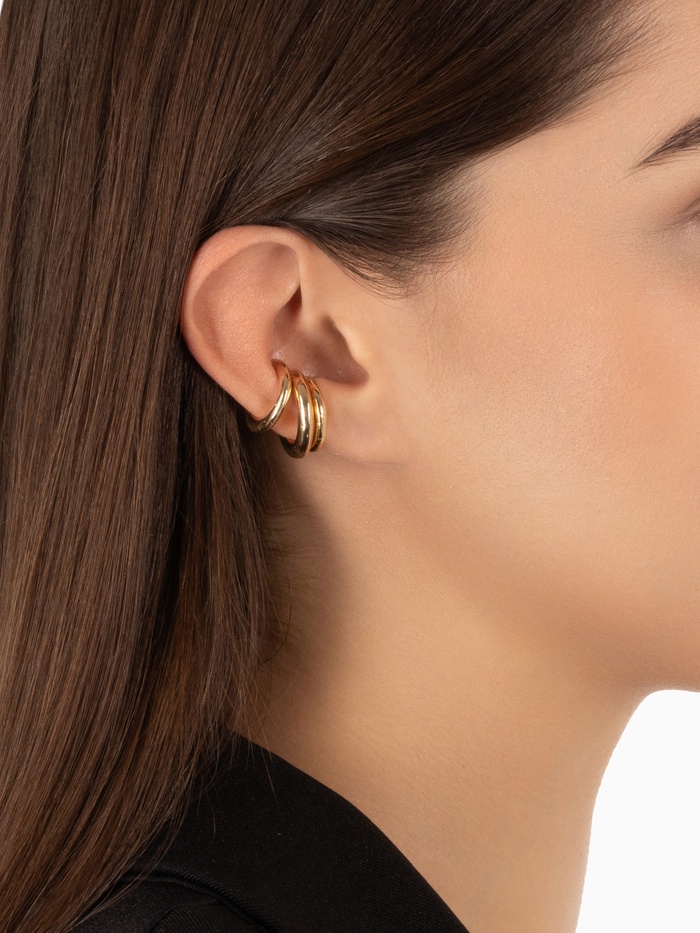 Серьги каффы «Трио», набор 3 шт. цвет золото - Фото 1