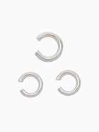 Серьги каффы «Трио», набор 3 шт. цвет серебро - Фото 6