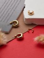 Серьги и кафф QF «Бублик», набор 4 шт. цвет золото - Фото 2