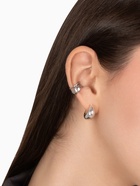 Серьги и кафф QF «Бублик», набор 4 шт. цвет серебро - Фото 2