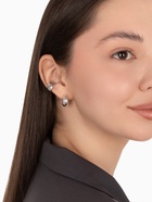 Серьги и кафф QF «Бублик», набор 4 шт. цвет серебро - Фото 4