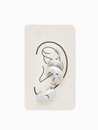 Серьги и кафф QF «Бублик», набор 4 шт. цвет серебро - Фото 5