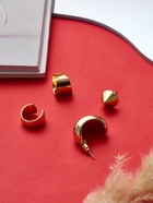 Серьги и кафф QF «Объёмные фигуры», набор 4 шт. цвет золото - Фото 8