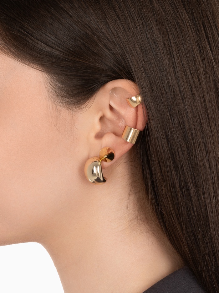 Серьги и кафф QF «Объёмные фигуры», набор 4 шт. цвет золото - Фото 1