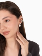 Серьги и кафф QF «Объёмные фигуры», набор 4 шт. цвет серебро - Фото 7