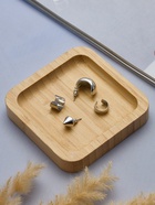 Серьги и кафф QF «Объёмные фигуры», набор 4 шт. цвет серебро - Фото 2