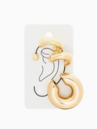 Серьги и кафф QF «Бублики трио», набор 4 шт. цвет золото - Фото 4