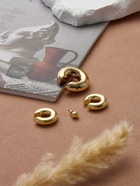 Серьги и кафф QF «Бублики трио», набор 4 шт. цвет золото - Фото 9