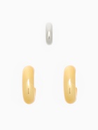 Серьги кольца и каффы QF «Бублик», набор, цвет серебро, золото - Фото 7