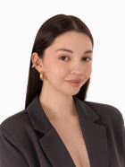 Серьги кольца и каффы QF «Бублик», набор, цвет серебро, золото - Фото 11