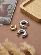 Серьги кольца и каффы QF «Бублик», набор, цвет золото, серебро - Фото 11