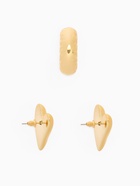 Серьги и каффы QF «Сердечки», набор, бублик, цвет золото - Фото 7