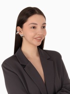 Серьги и каффы QF «Сердечки», набор, бублик, цвет серебро - Фото 9