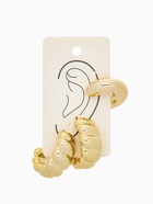 Серьги и каффы QF «Плетённый бублик», набор, цвет золото - Фото 5