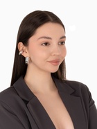 Серьги и каффы QF «Плетённый бублик», набор, цвет серебро - Фото 10