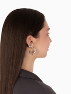 Серьги и каффы QF «Плетённый бублик», набор, цвет серебро - Фото 9