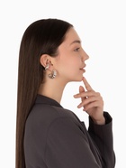 Серьги и каффы QF «Плетённый бублик», набор, цвет серебро - Фото 4