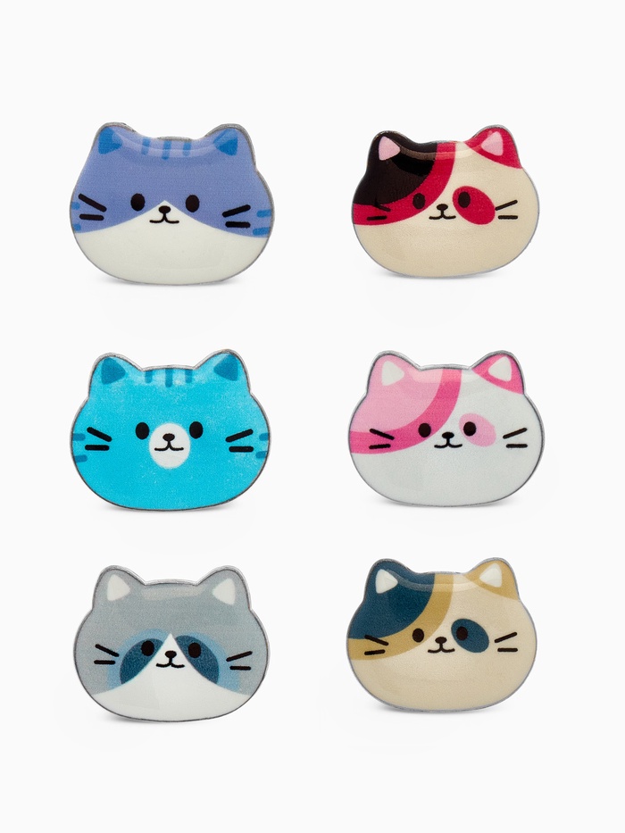 Брошь «Мордочка котёнка», МИКС в серебре - Фото 1