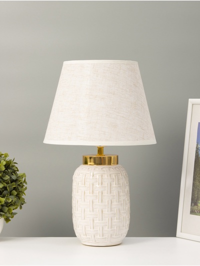 Настольная лампа «Рогожка» 1×40 Вт Е27 бежевый 24.5×24.5×39.5 см