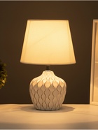 Настольная лампа «Кудри» 1×40 Вт Е14 белый/кофе 19.5×19.5×31 см - фото 4739533