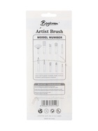 Набор кистей для рисования, синтетика, 6 штук: № 2, 4, 6, 8, 10, 12, плоские, скошенные, с цветными ручками, международный размер 10843666