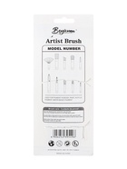 Набор кистей для рисования, синтетика, 6 штук: № 2, 4, 6, 8, 10, 12, плоские, чёрно - серые, международный размер - Фото 8