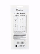 Набор кистей для рисования, синтетика, 6 штук: № 2, 4, 6, 8, 10, 12, плоские, закругленные, чёрно - серые, международный размер 10843672