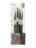 Набор кистей для рисования, синтетика, 6 штук: № 2, 4, 6, 8, 10, 12, круглые, международный размер 10843673