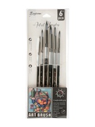 Набор кистей для рисования, синтетика, 6 штук: № 2, 4, 6, 8, 10, 12, круглые, международный размер 10843673