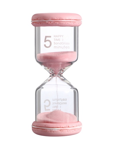 Песочные часы на 5 минут «Макарун», 4.4×9.8 см, розовые