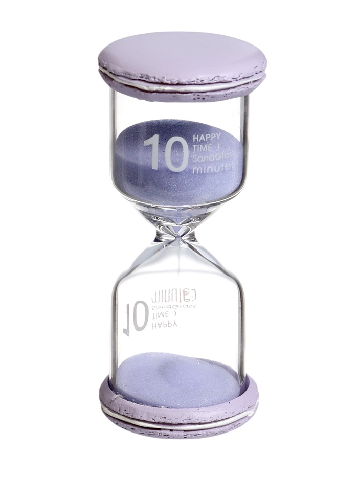 Песочные часы на 10 минут «Макарун», 4.4×9.8 см, фиолетовые - Фото 1