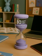 Песочные часы на 10 минут «Макарун», 4.4×9.8 см, фиолетовые - Фото 3