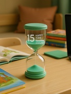 Песочные часы на 15 минут «Макарун», 4.4×9.8 см, бирюзовые - Фото 3