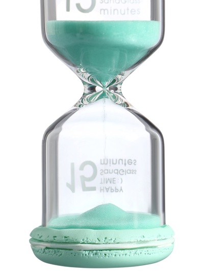 Часы песочные «Макарун», на 15 минут, 4.4×9.8 см, бирюзовые
