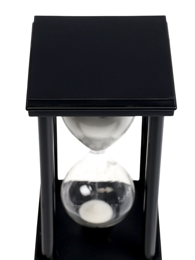 Песочные часы, на 30 минут, 8.8×14.5 см, пластиковые, чёрные
