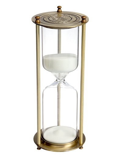 Песочные часы, на 45 минут, 8×21 см, металлические, медные