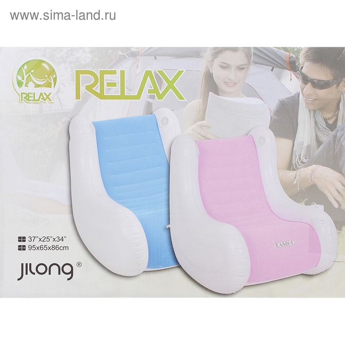Кресло-качалка FASIGO надувное, винил 95х65х86 см, цвета МИКС Jilong - Фото 1