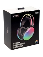 Наушники беспроводные, полноразмерные, Mybit W-33, RGB подсветка, Bluetooth 5.3, 800 мАч, Type-C, RGB подсветка, чёрные - Фото 12