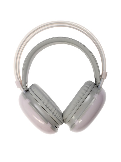 Наушники беспроводные, полноразмерные, Mybit W-33, RGB подсветка, Bluetooth 5.3, 800 мАч, Type-C, RGB подсветка, белые