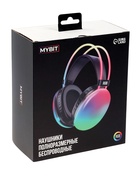 Наушники беспроводные, полноразмерные, Mybit W-33, RGB подсветка, Bluetooth 5.3, 800 мАч, Type-C, RGB подсветка, розовые - Фото 12