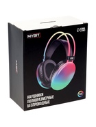 Наушники беспроводные, полноразмерные, Mybit W-33, RGB подсветка, Bluetooth 5.3, 800 мАч, Type-C, RGB подсветка, зелёные - Фото 11
