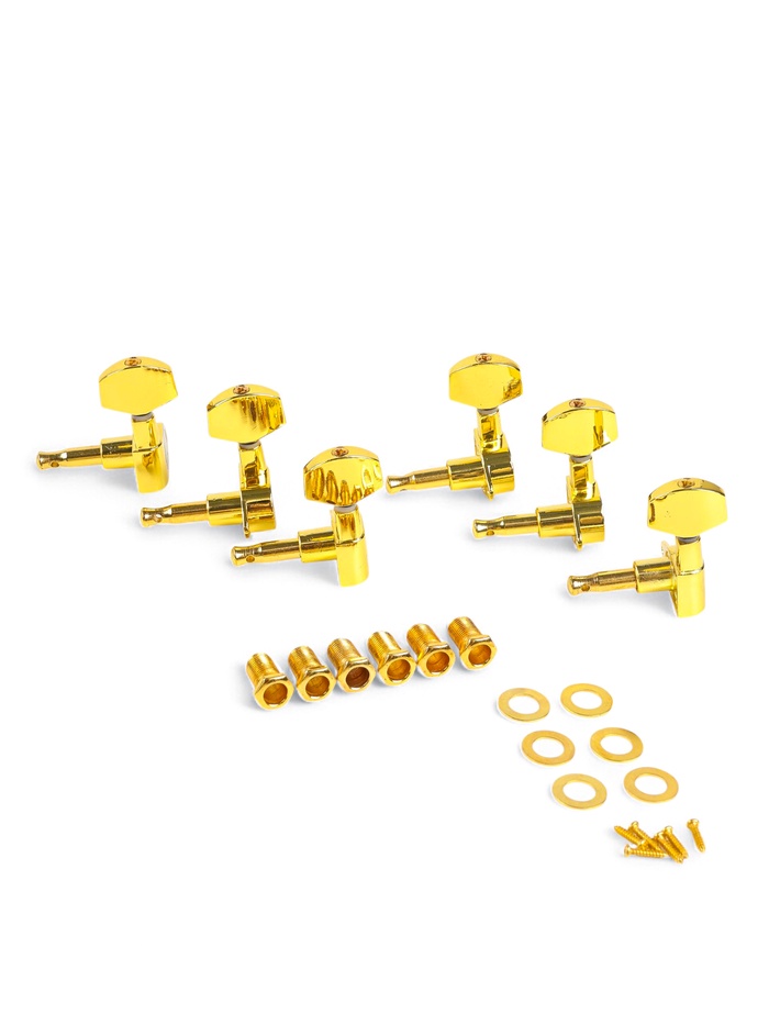 Комплект одиночной колковой механики Music Life, золотистые, 3+3 - Фото 1