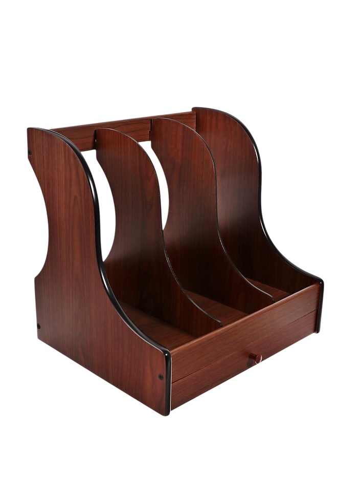 Органайзер для бумаги, 3 секции, 32×27×31 см, с ящиком - Фото 1