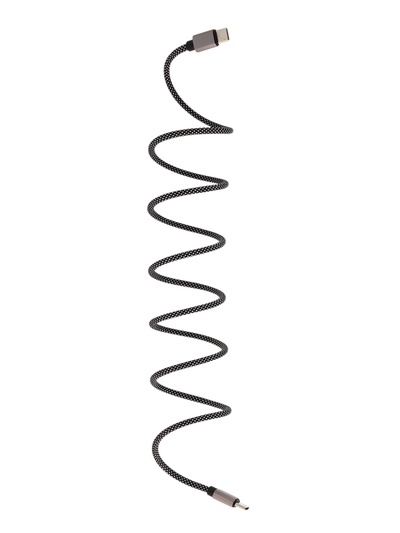 Кабель Type-C - Type-C, магнитный, 3 А, 60 Вт, с оплёткой, серый