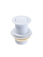 Донный клапан ZEIN engr, маленькая кнопка, без перелива, нержавеющая сталь, белый - Фото 2