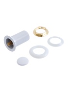 Донный клапан ZEIN engr, маленькая кнопка, без перелива, нержавеющая сталь, белый - Фото 7